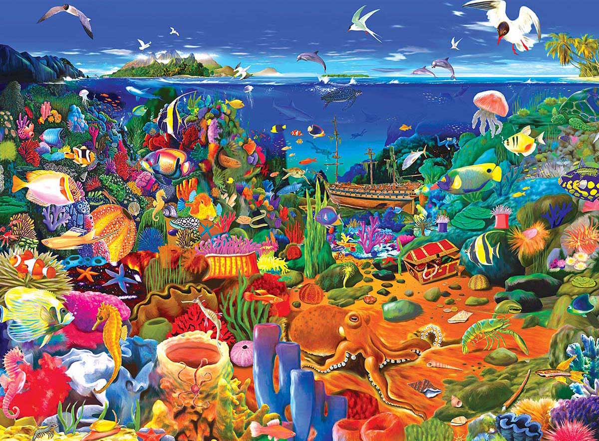 Amazing Coral Reef Sea Life Jigsaw Puzzle
