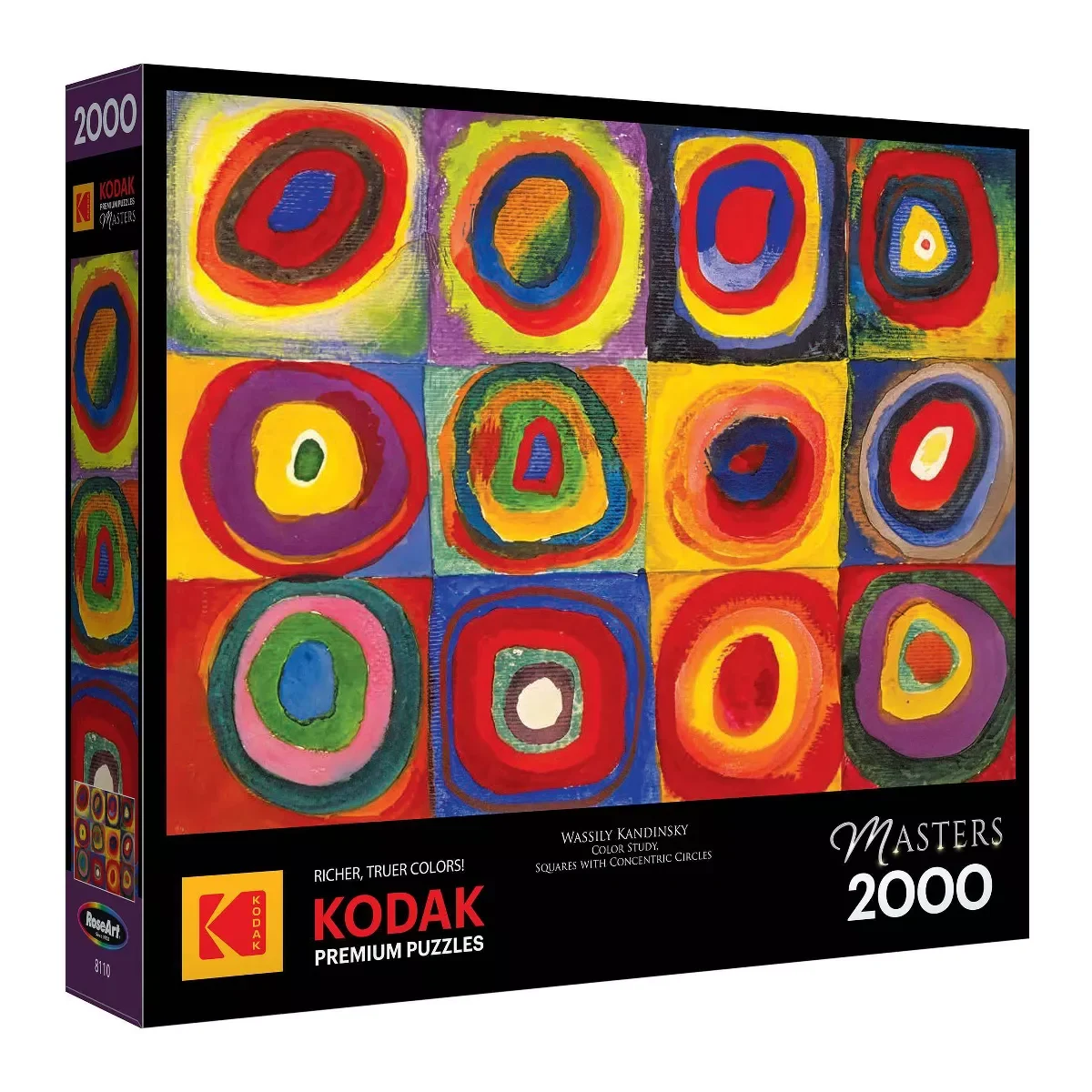 Kodak Master 2000 - Color Study Squares with Concentric Circle Contemporary & Modern Art