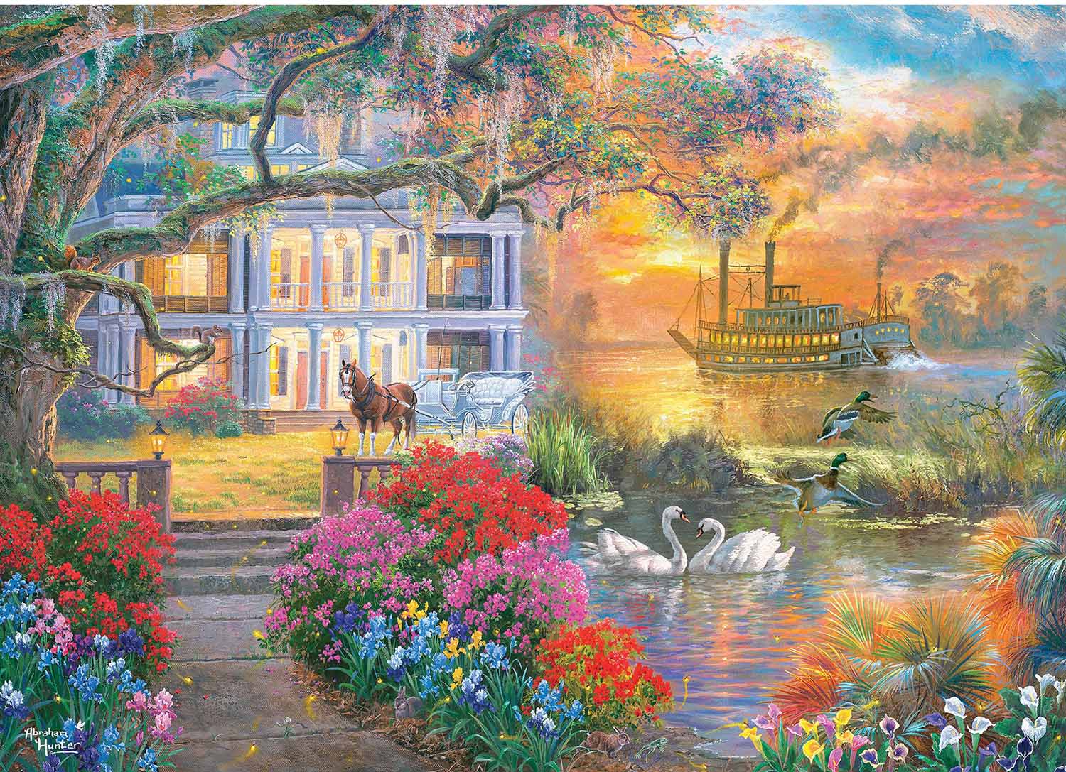 Steamboat Evening Spring Jigsaw Puzzle