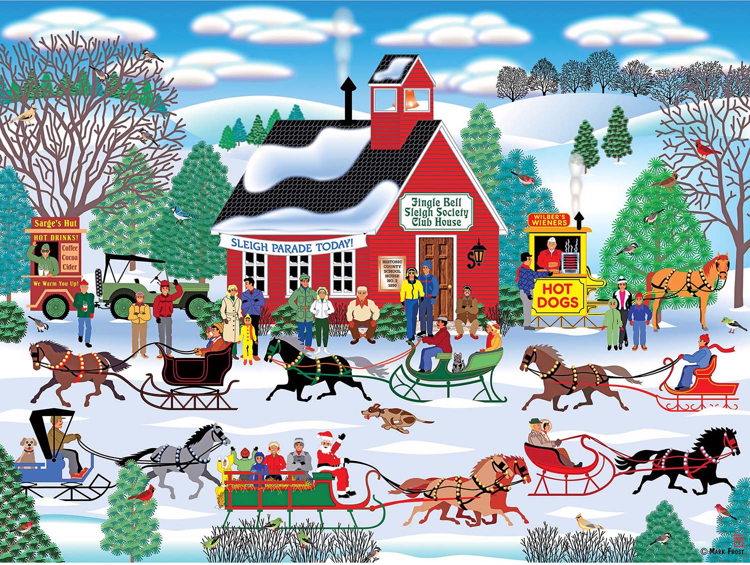 Jingle Bell Society Christmas Jigsaw Puzzle