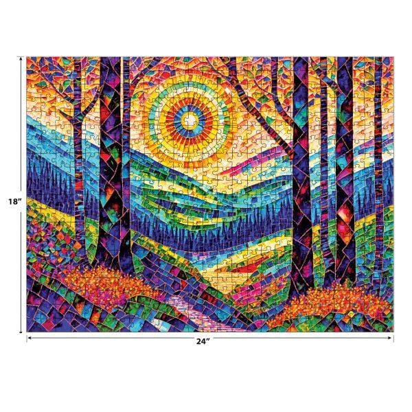 Stained Glass - The Sun Shines On Dreamland Landscape