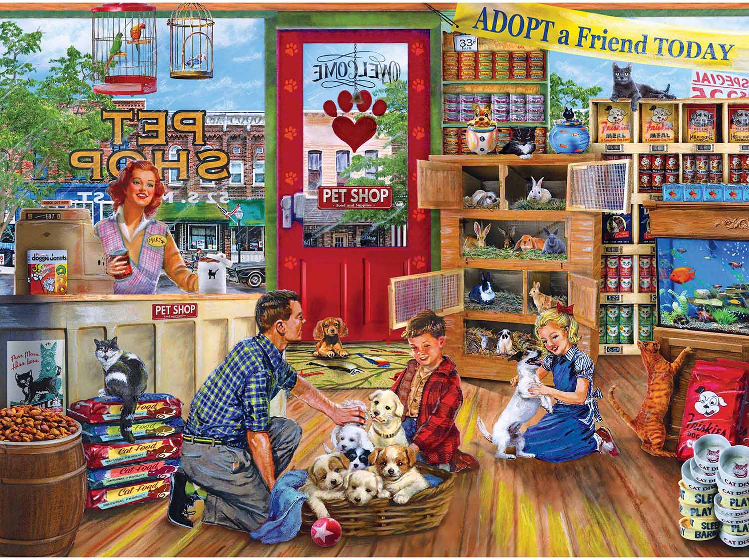 Pet Store Dogs Jigsaw Puzzle