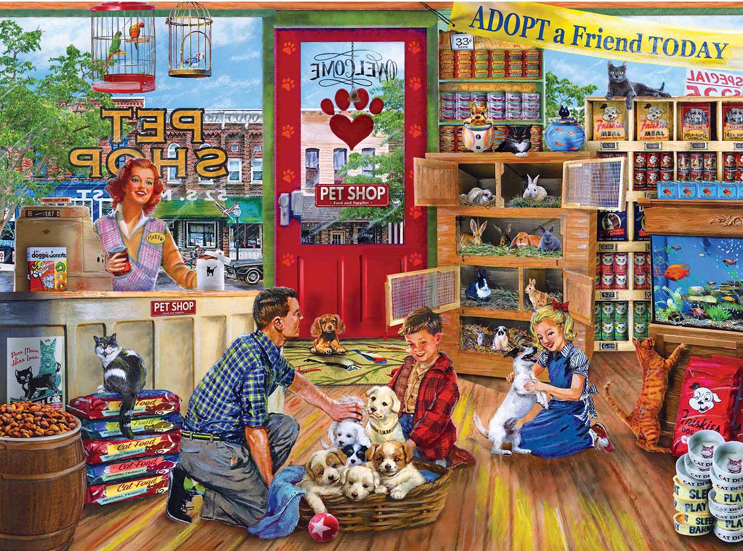 Pet Store Dogs Jigsaw Puzzle