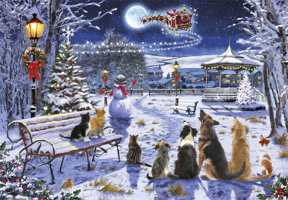 Magic by Moonlight Cats Jigsaw Puzzle