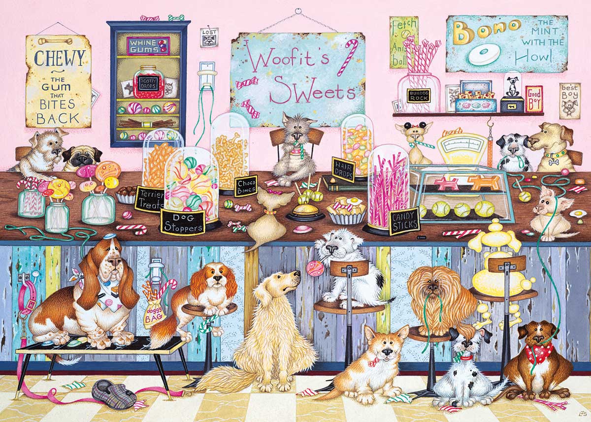 Merry Dogs Christmas Jigsaw Puzzle By Lang
