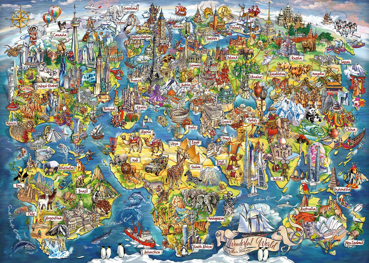 Wonderful World Maps & Geography Jigsaw Puzzle
