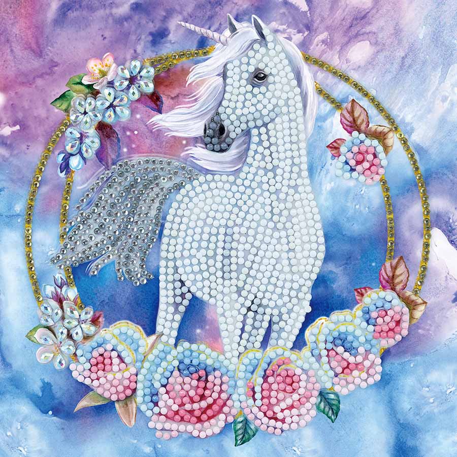 Unicorn Garland Crystal Art Card Kit Valentine's Day