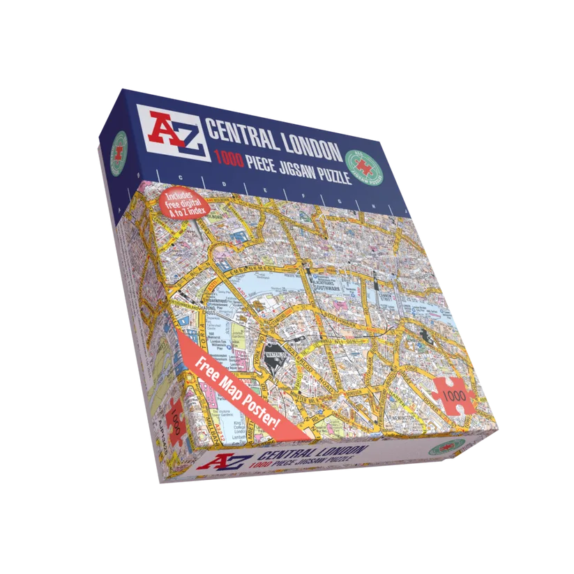 A to Z Map of London Jigsaw Puzzle for Adults Maps & Geography