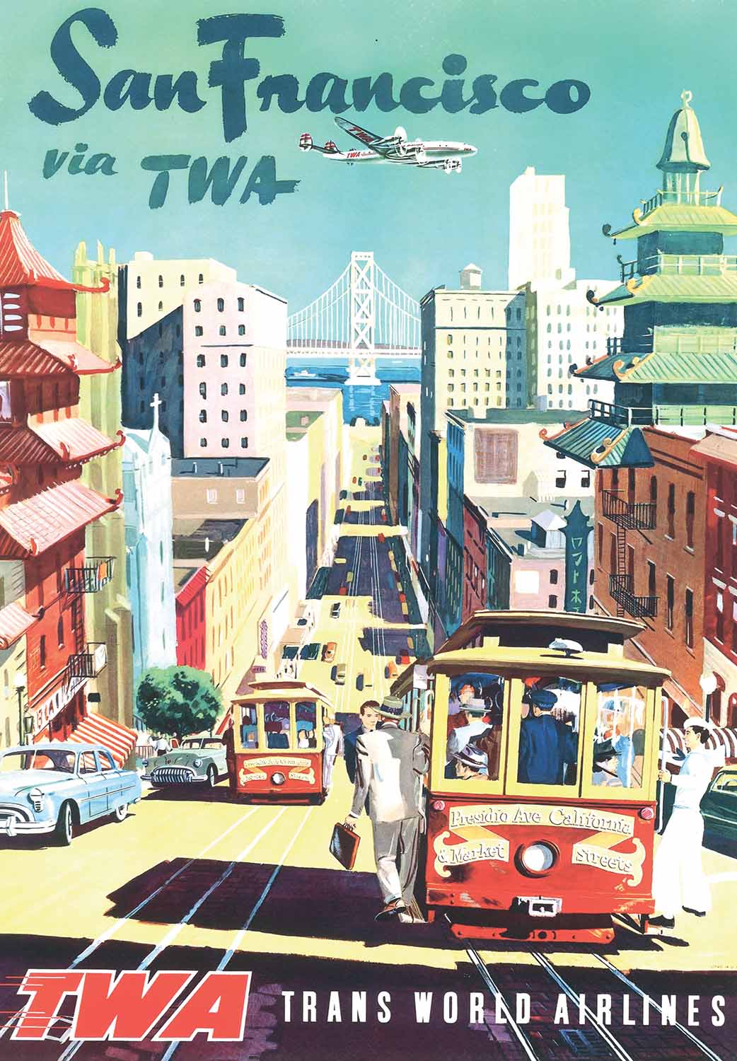 Vintage Poster San Francisco Travel Jigsaw Puzzle
