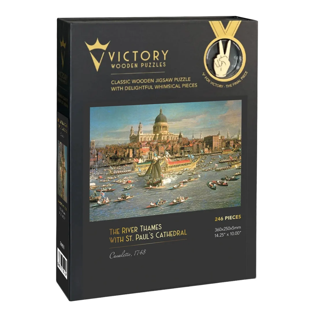 The River Thames With St. Paul's Landmarks & Monuments