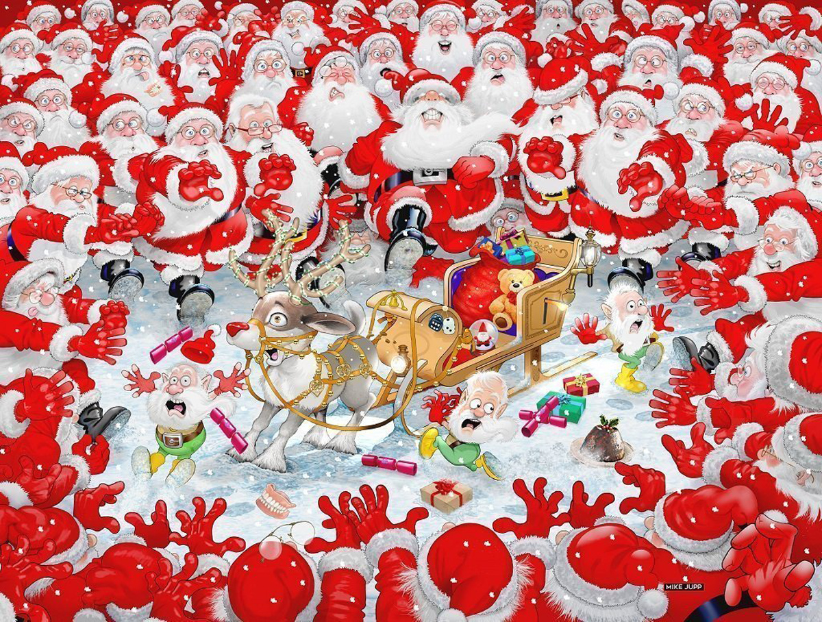 The Christmas Scramble, 1000 Pieces, Mike Jupp Puzzles | Puzzle Warehouse