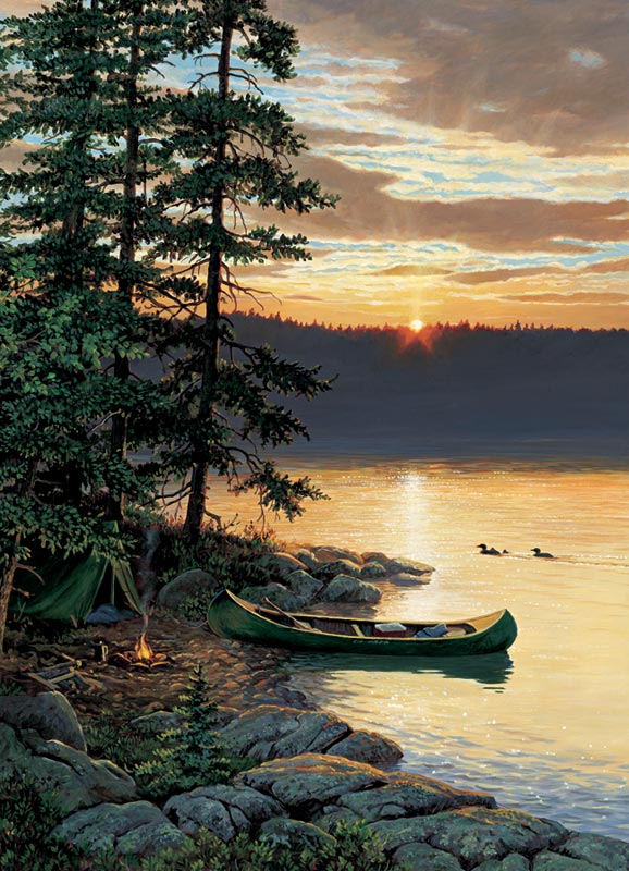 Canoe Lake - Scratch and Dent Boat Jigsaw Puzzle