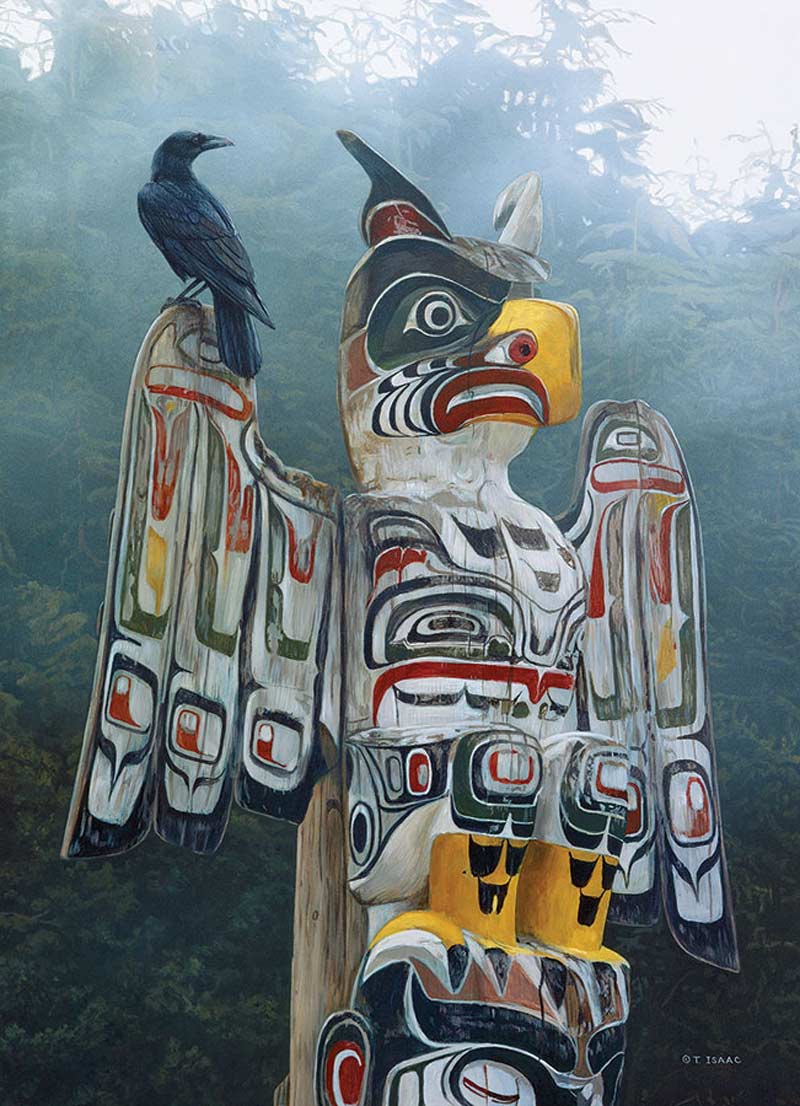 Totem Pole in the Mist Landmarks & Monuments