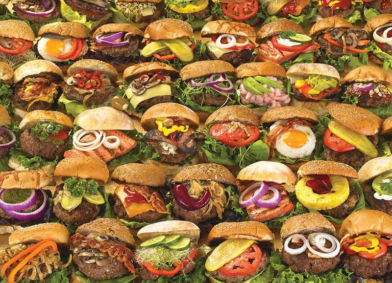 Burgers - Scratch and Dent Food and Drink Jigsaw Puzzle