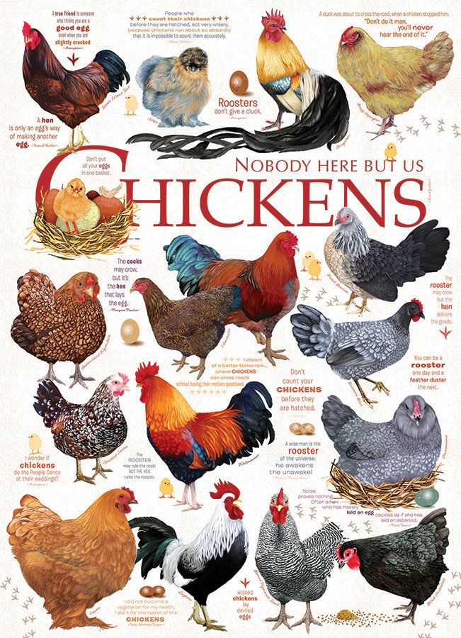 Chicken Quotes - Scratch and Dent Farm Animal Jigsaw Puzzle