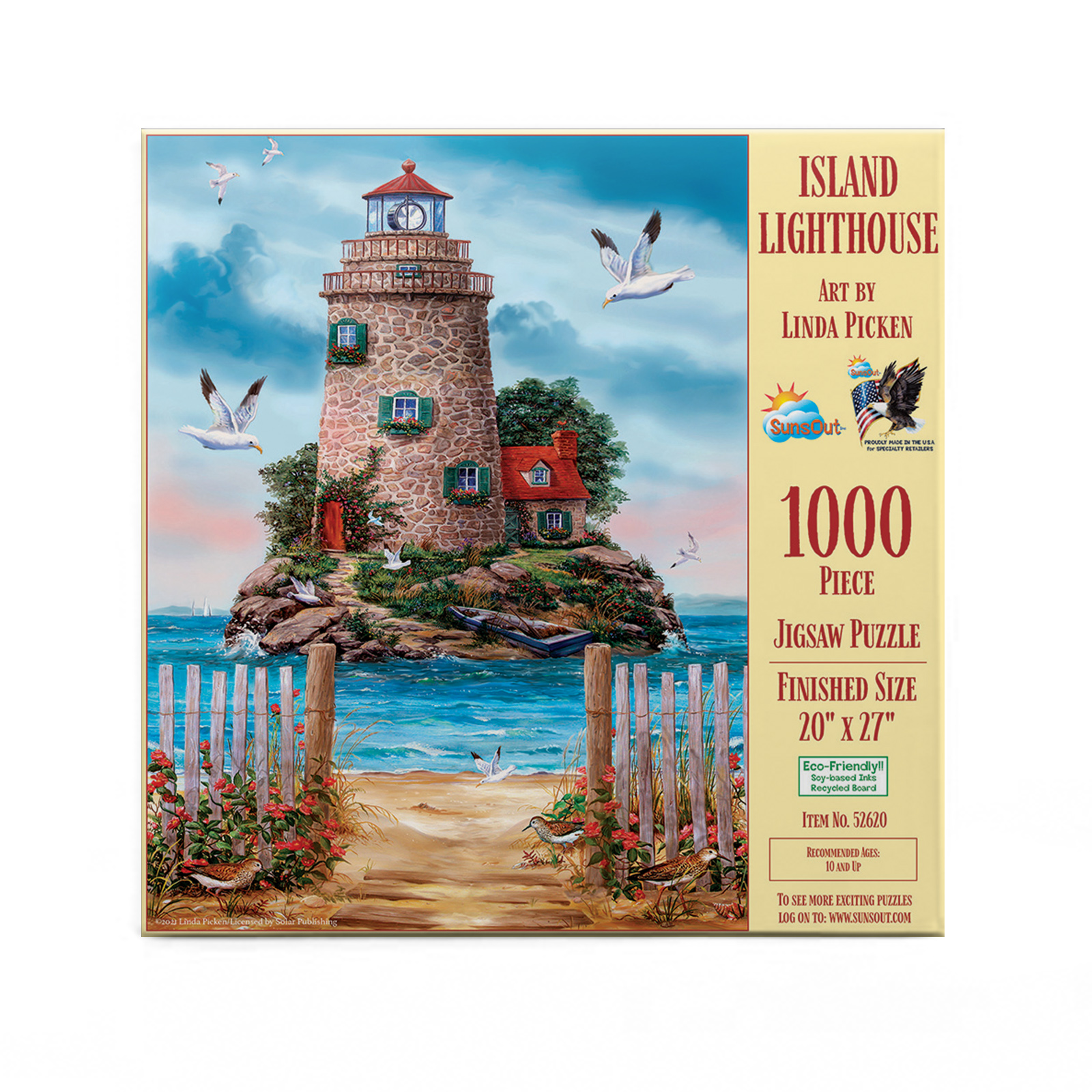 Island Lighthouse, 1000 Pieces, SunsOut | Puzzle Warehouse