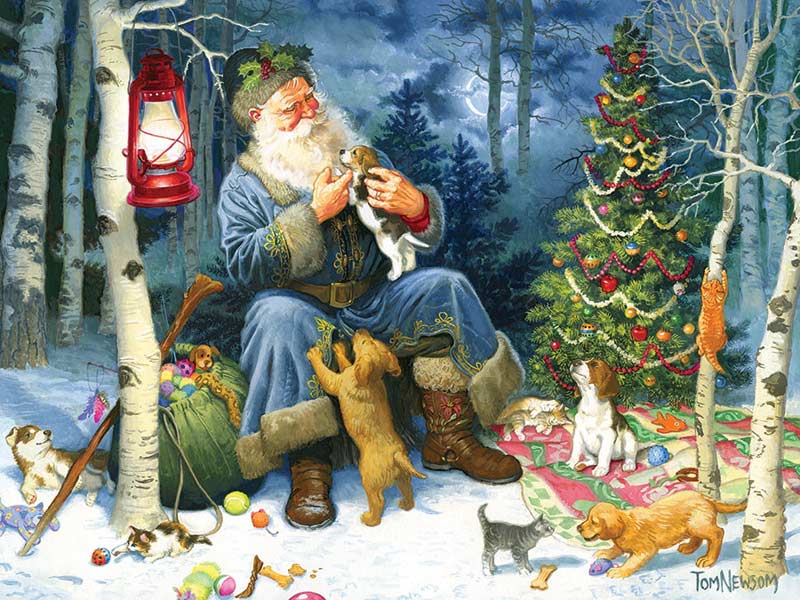 Old World Santa - Scratch and Dent Dogs Jigsaw Puzzle