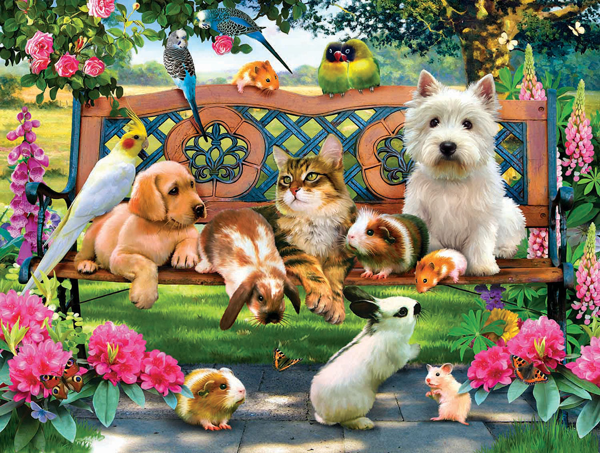 Pets in the Park Cats Jigsaw Puzzle