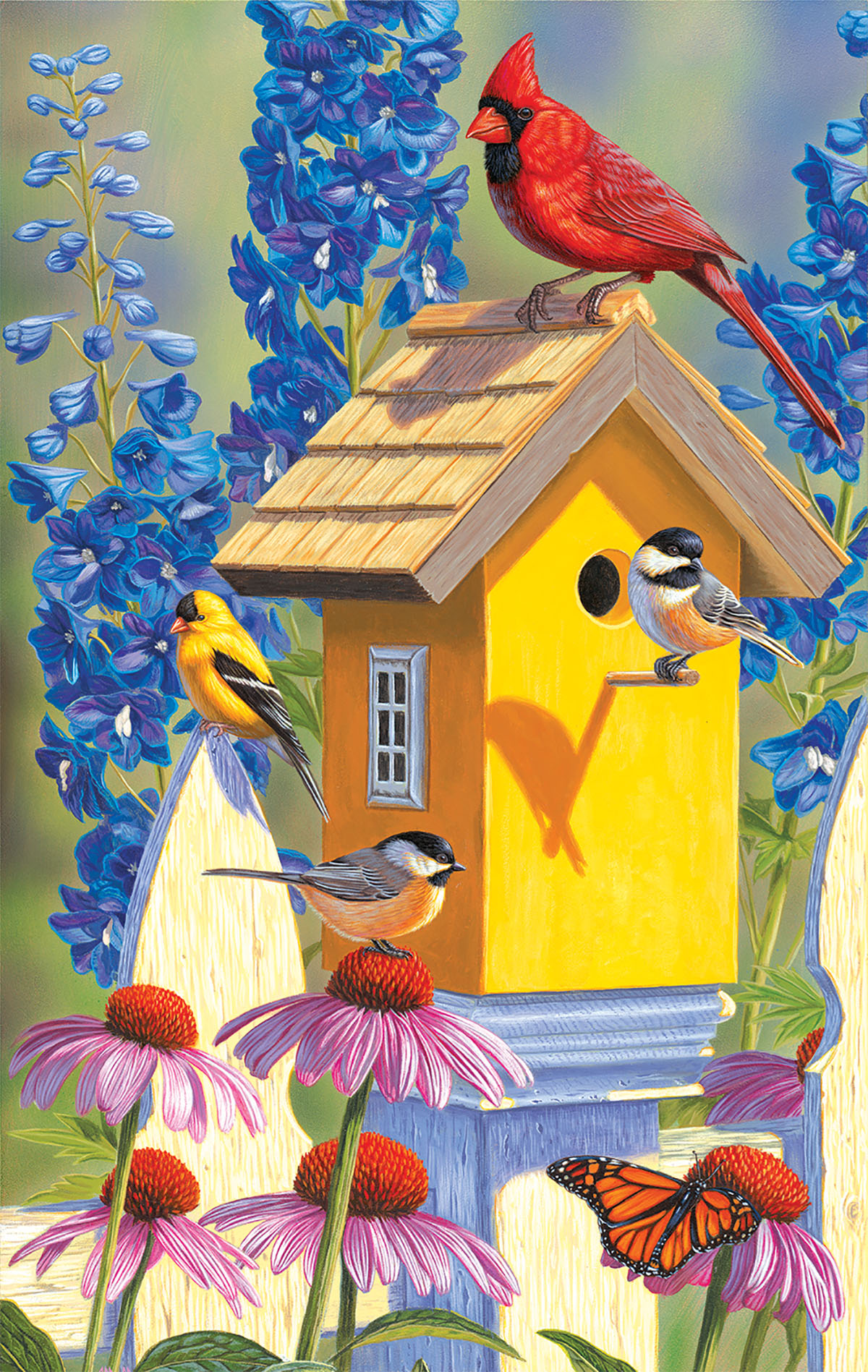 The Yellow Birdhouse - Scratch and Dent Birds Jigsaw Puzzle