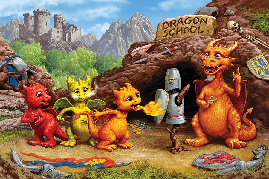 Dragon School - Scratch and Dent Fantasy Jigsaw Puzzle