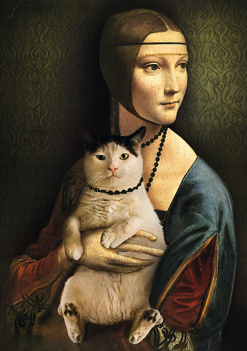 Lady With A Cat - Scratch and Dent Fine Art Jigsaw Puzzle