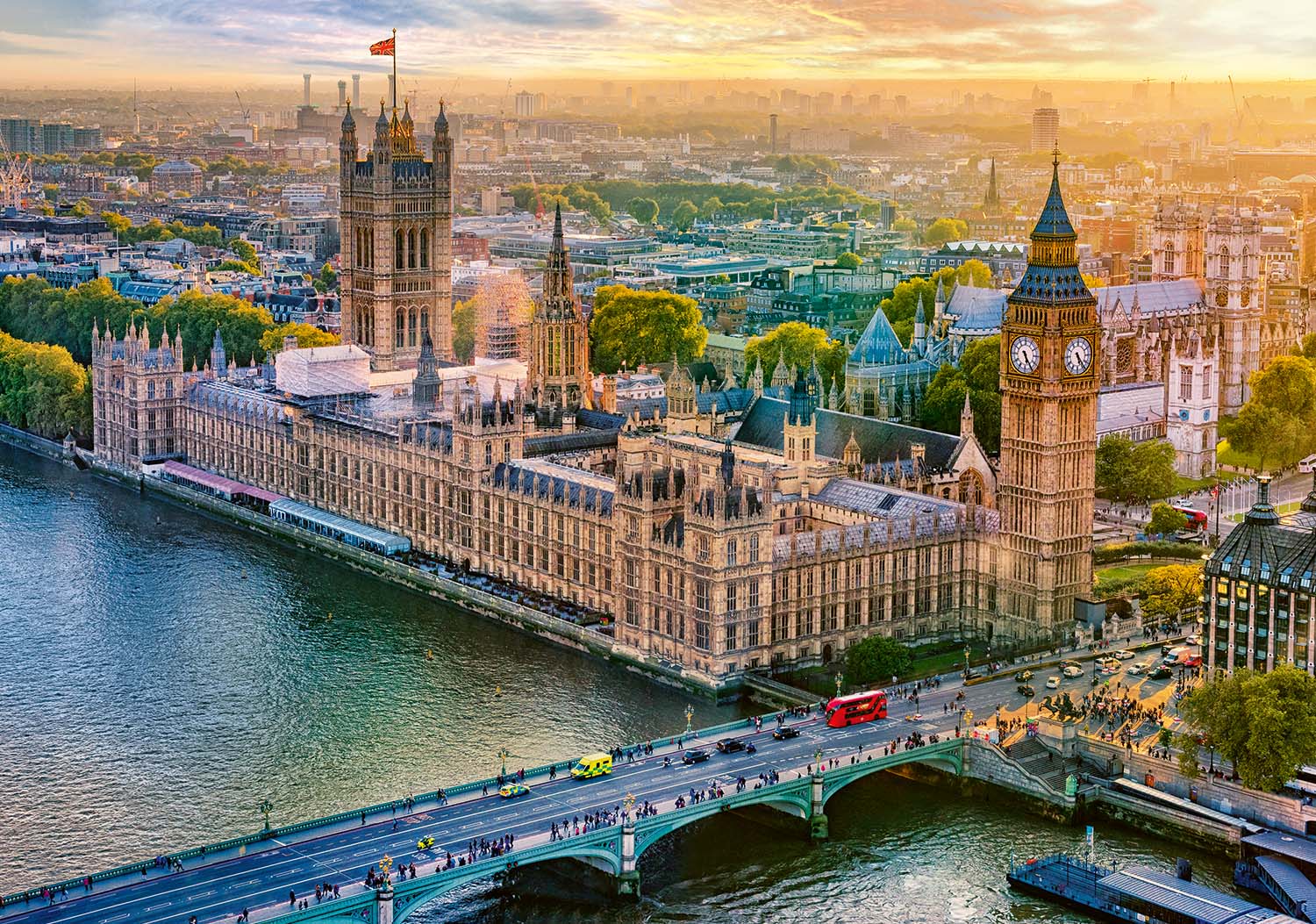 Cityscape: Palace of Westminster, London, England Travel Jigsaw Puzzle