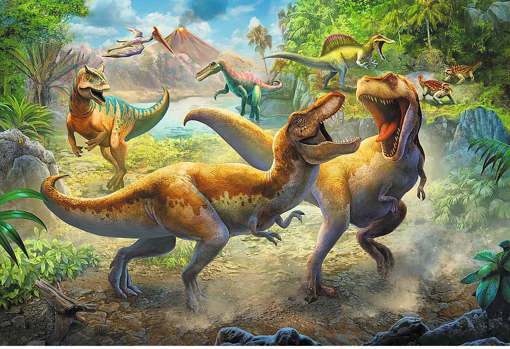Fighting Tyrannosaurs Dinosaurs Jigsaw Puzzle