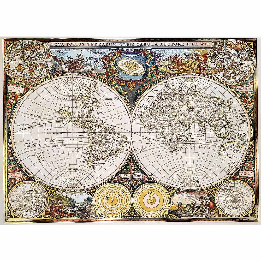 ジグソーパズル The Atlas - Old Map jigsaw puzzle 1000p. Atlas Map Puzzle (not sure of the brand) - 1000pcs, thrifted