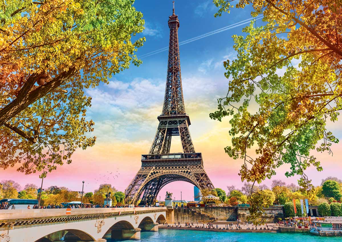 Romantic Paris Landmarks & Monuments Jigsaw Puzzle