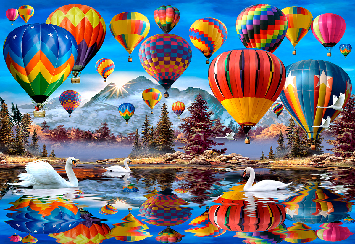 Colourful Balloons Hot Air Balloon Jigsaw Puzzle By Trefl