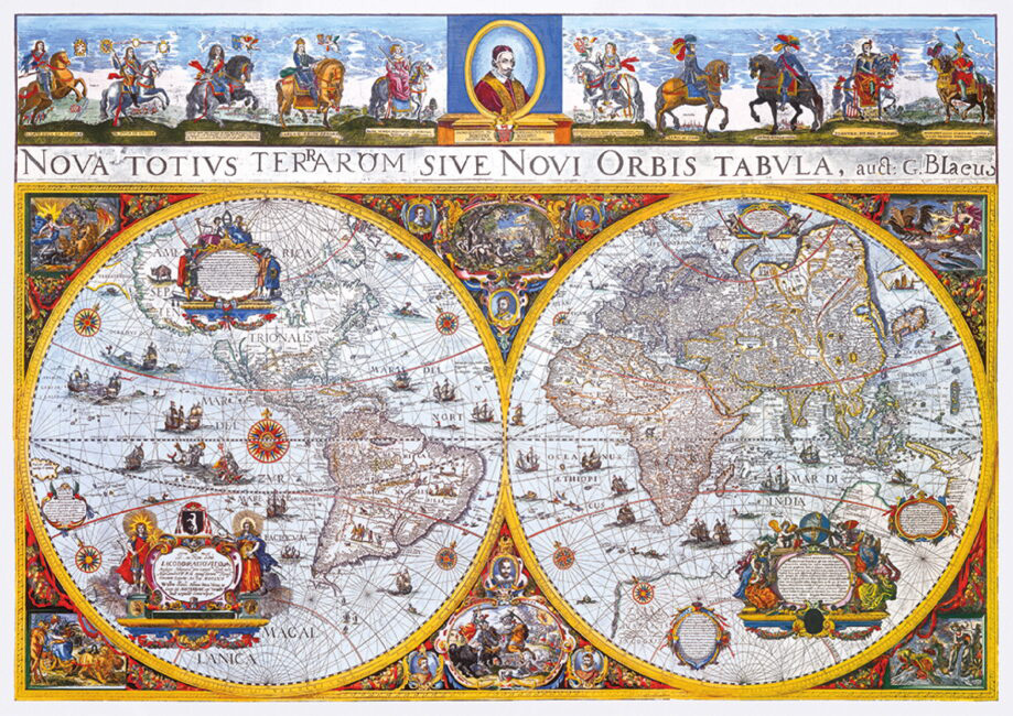 Nova Terrarum Antique Map - Scratch and Dent Fine Art Wooden Jigsaw Puzzle