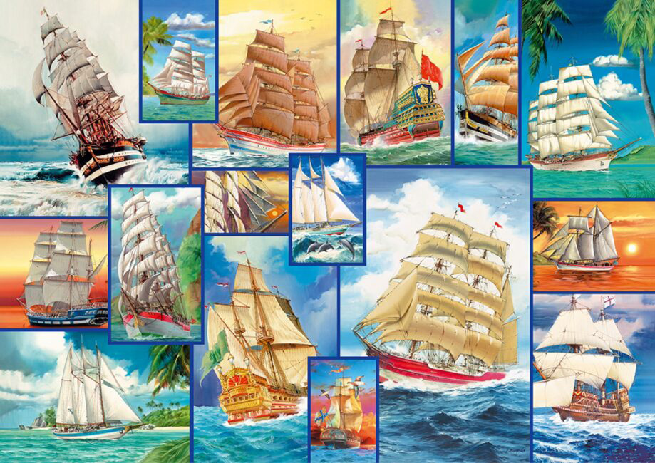 Sailing Ships Pieces Vary Wooden City Puzzle Warehouse