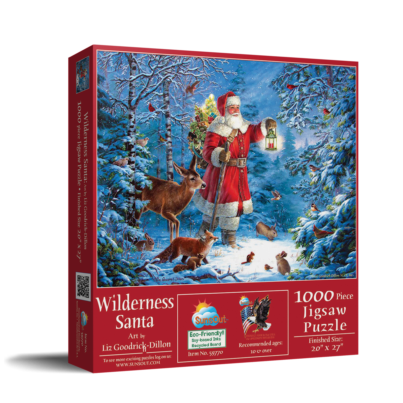 Wilderness Santa, 1000 Pieces, SunsOut | Puzzle Warehouse