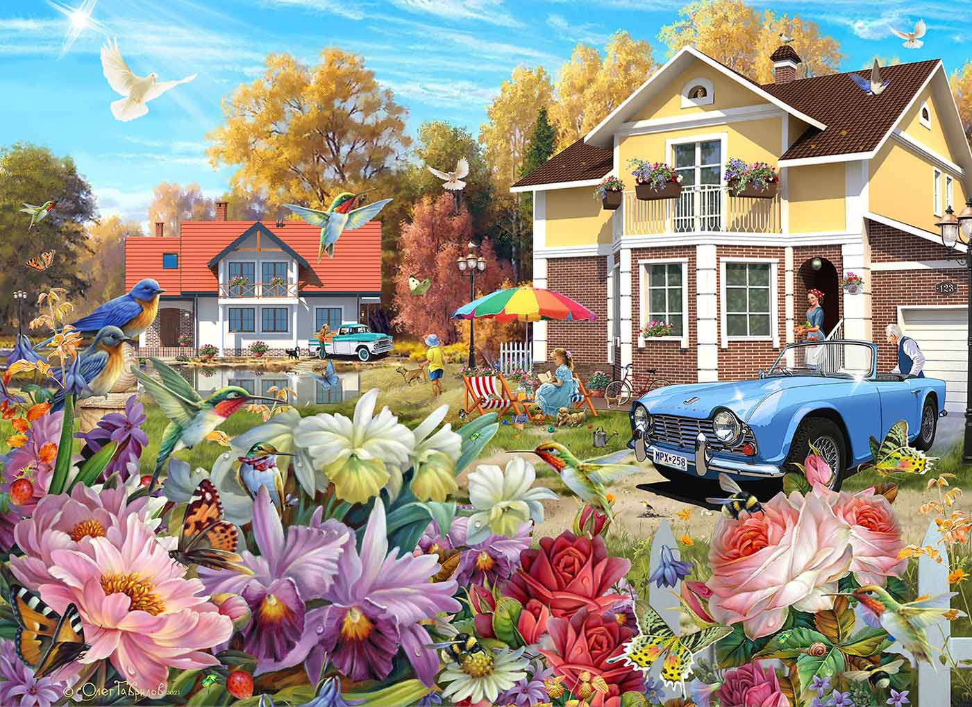 Sunny Yard Flower & Garden Jigsaw Puzzle