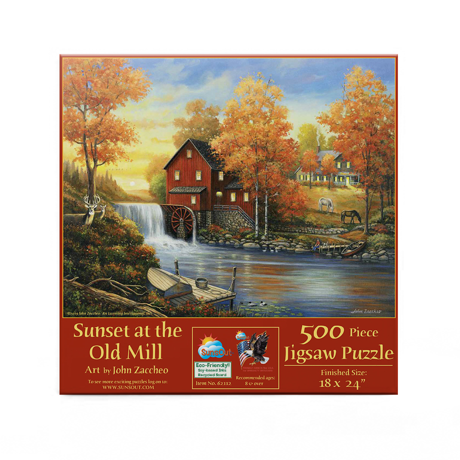 Sunset at the Old Mill, 500 Pieces, SunsOut | Puzzle Warehouse