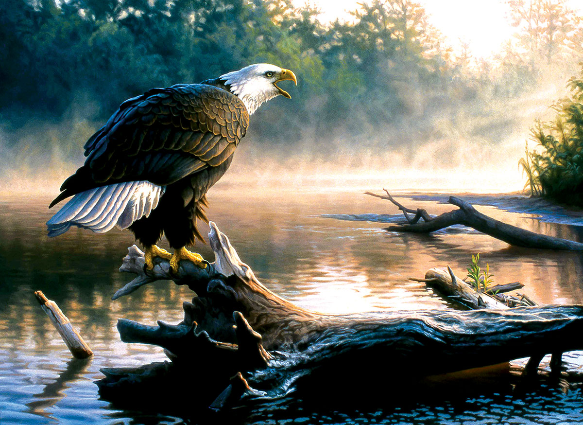 Scouting the River Eagle Jigsaw Puzzle