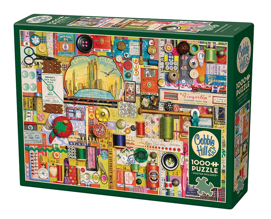 Sewing Notions, 1000 Pieces, Cobble Hill | Puzzle Warehouse