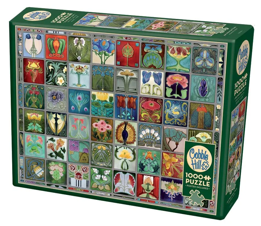 Art Nouveau Tiles - 1000 Piece Jigsaw Puzzle by Cobble Hill
