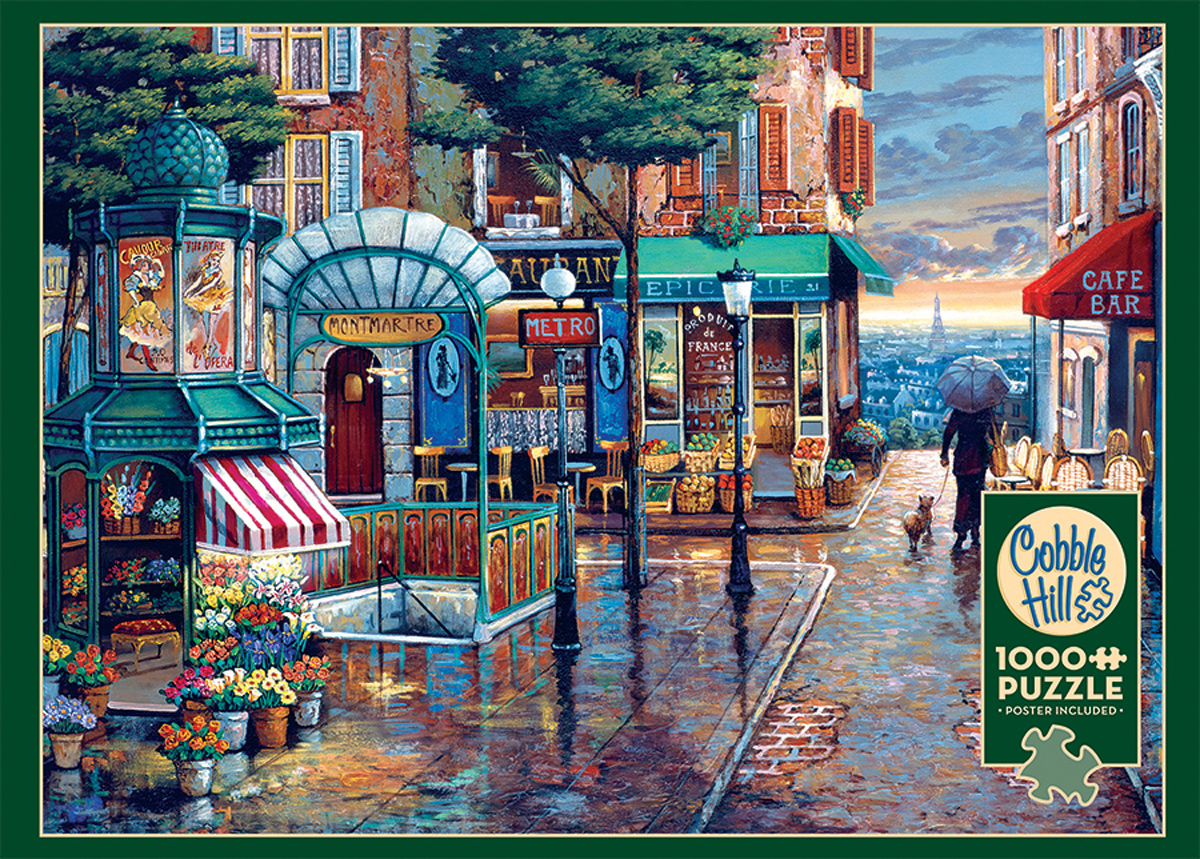 Rainy Day Stroll, 1000 Pieces, Cobble Hill | Puzzle Warehouse