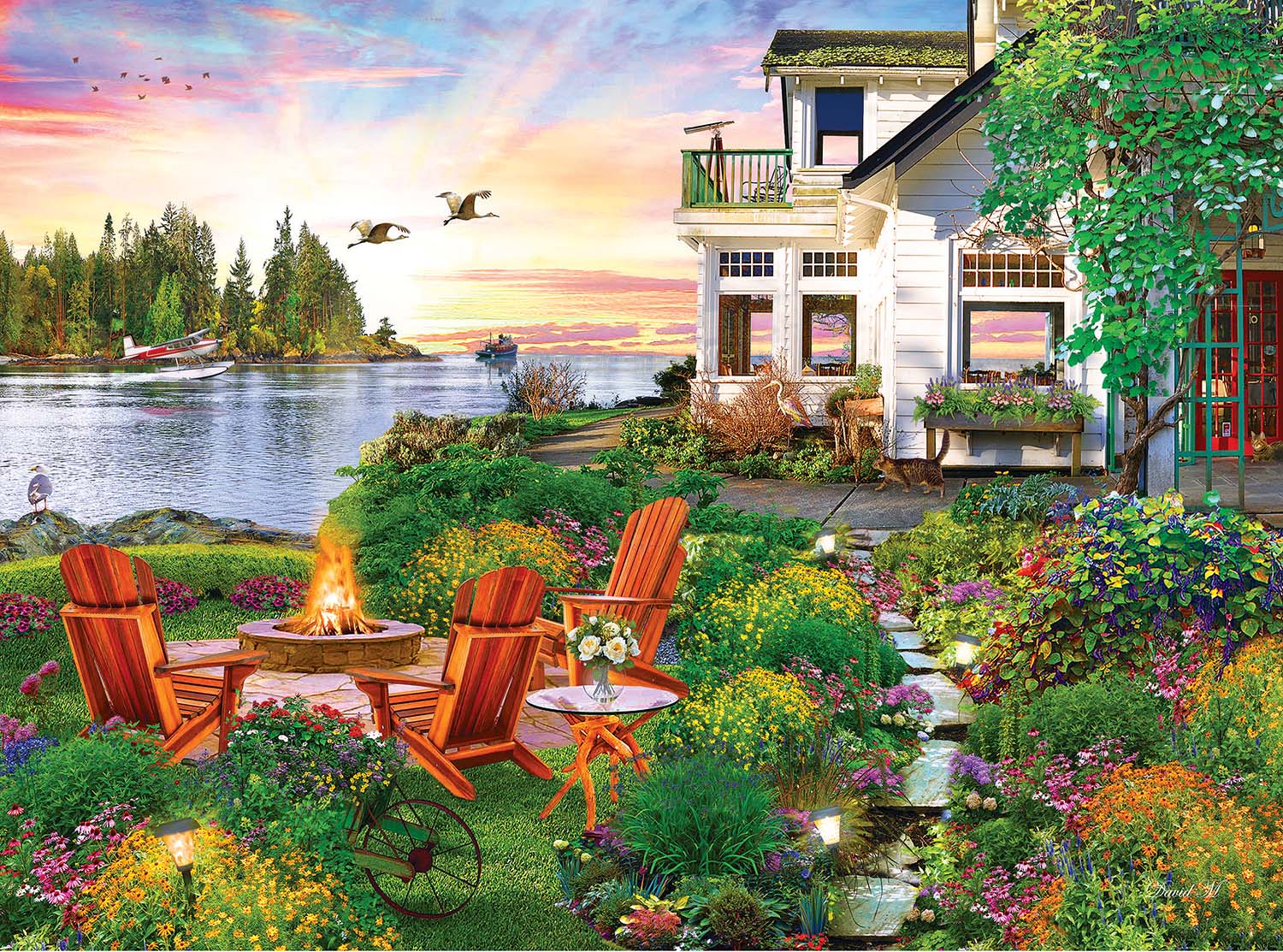 My Happy Place - Harbour House - Scratch and Dent Landscape Jigsaw Puzzle
