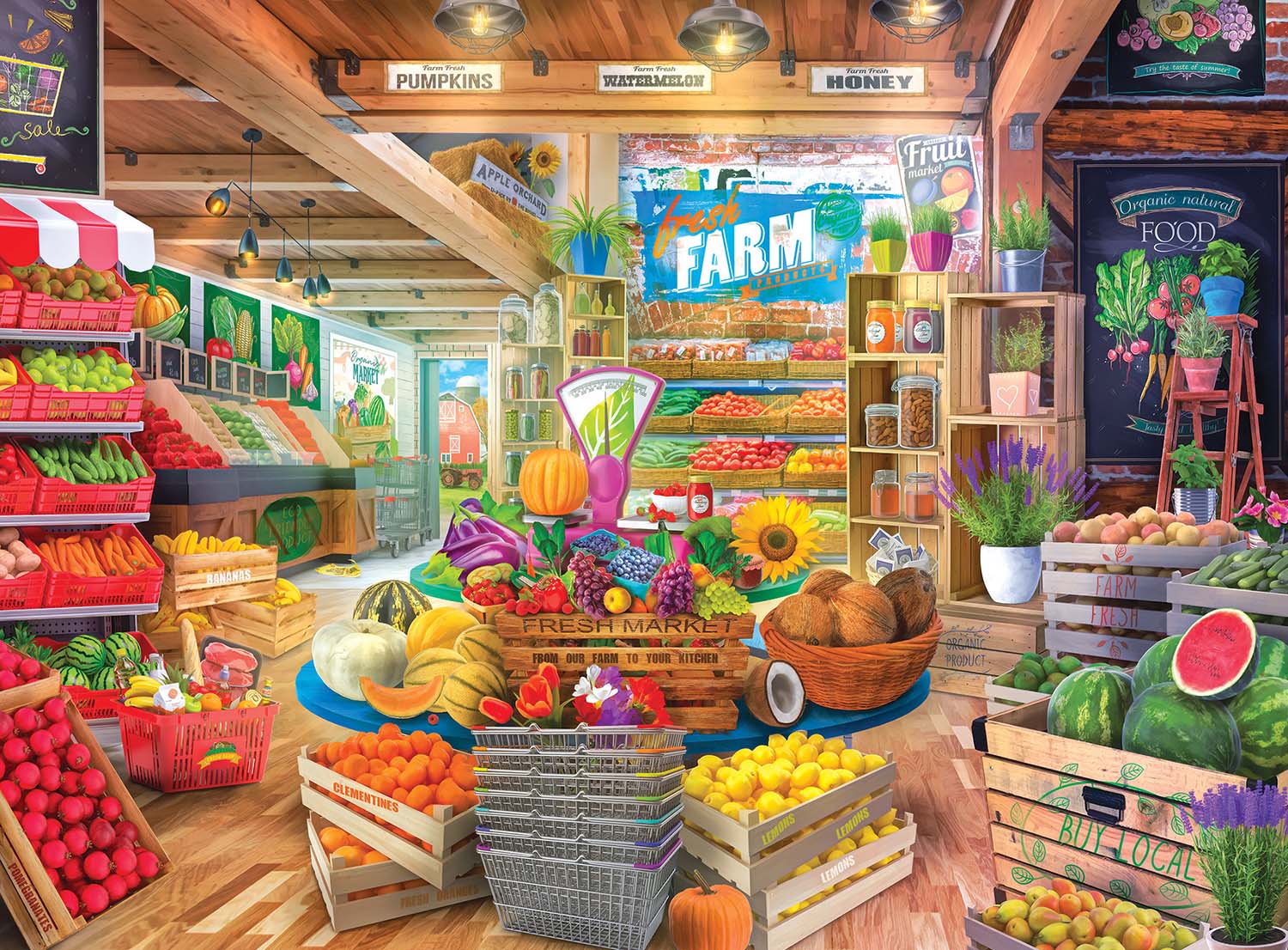 My Happy Place - Organic Fresh Market, 750 Pieces, RoseArt | Puzzle ...