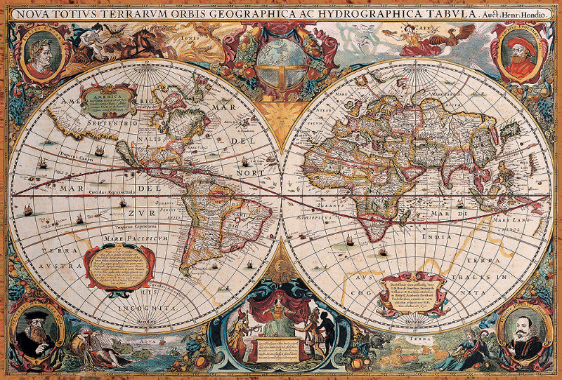 Antique World Map - Scratch and Dent Maps & Geography Jigsaw Puzzle