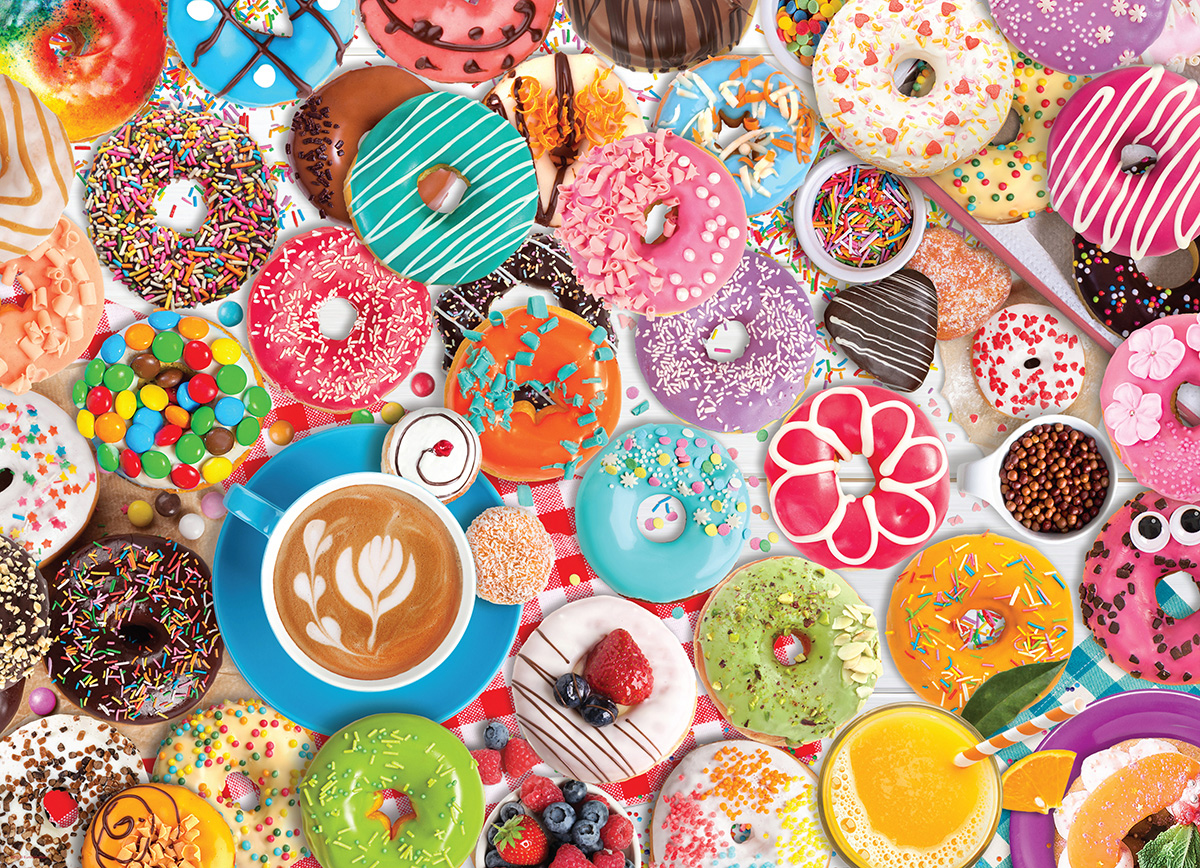 Donut Party - Scratch and Dent Food and Drink Jigsaw Puzzle
