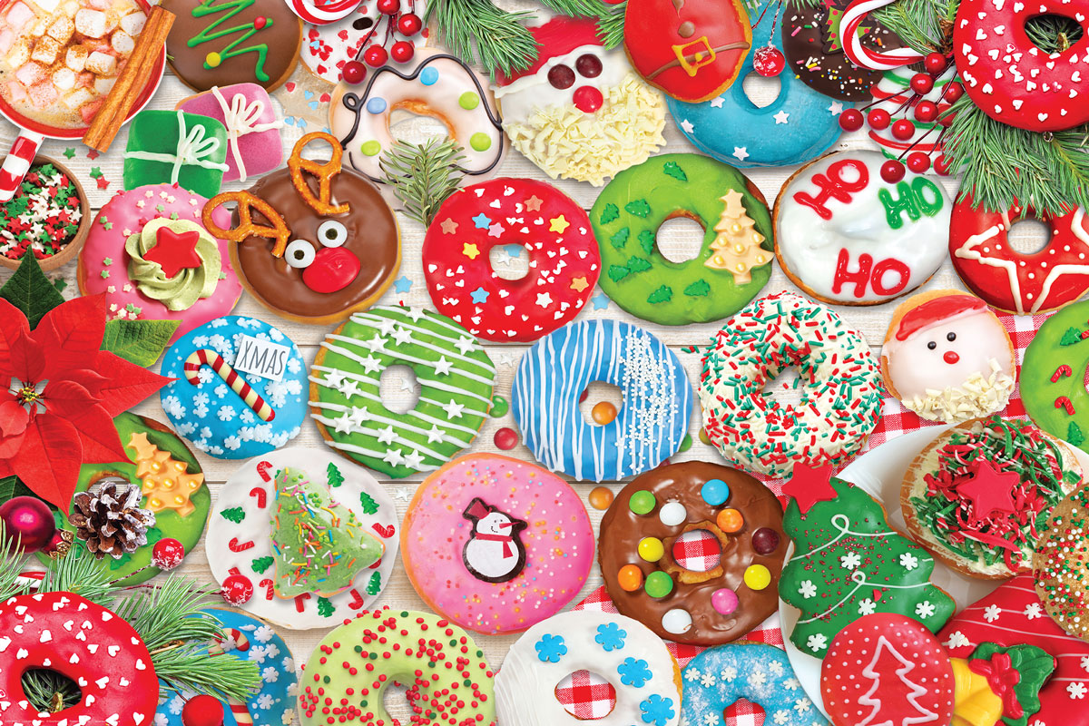 Christmas Donuts - Scratch and Dent Christmas Jigsaw Puzzle
