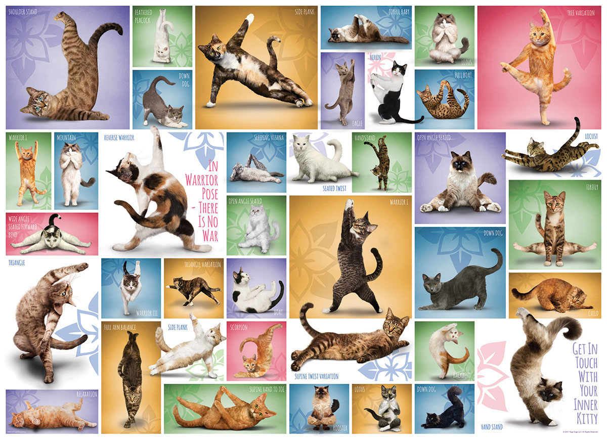 Yoga Cats Cats Jigsaw Puzzle