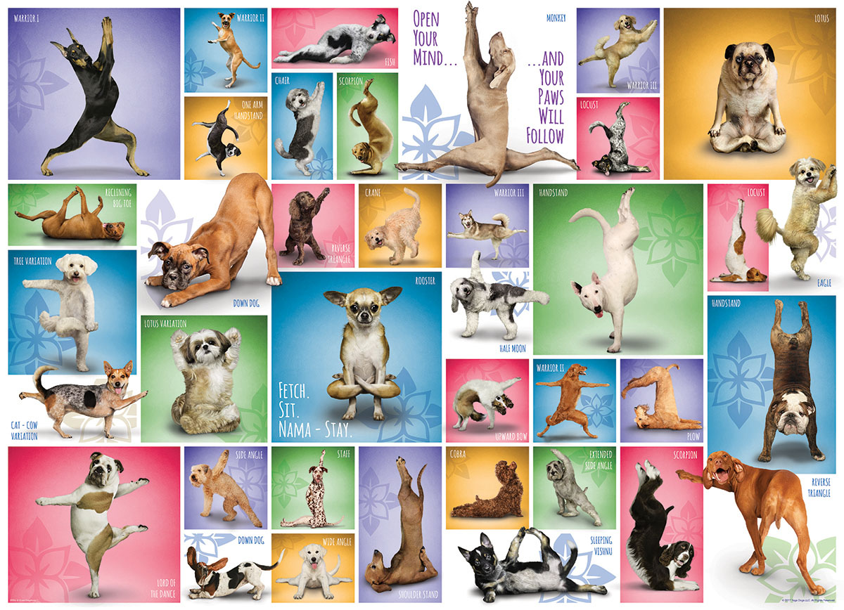 Yoga Dogs - Scratch and Dent Dogs Jigsaw Puzzle