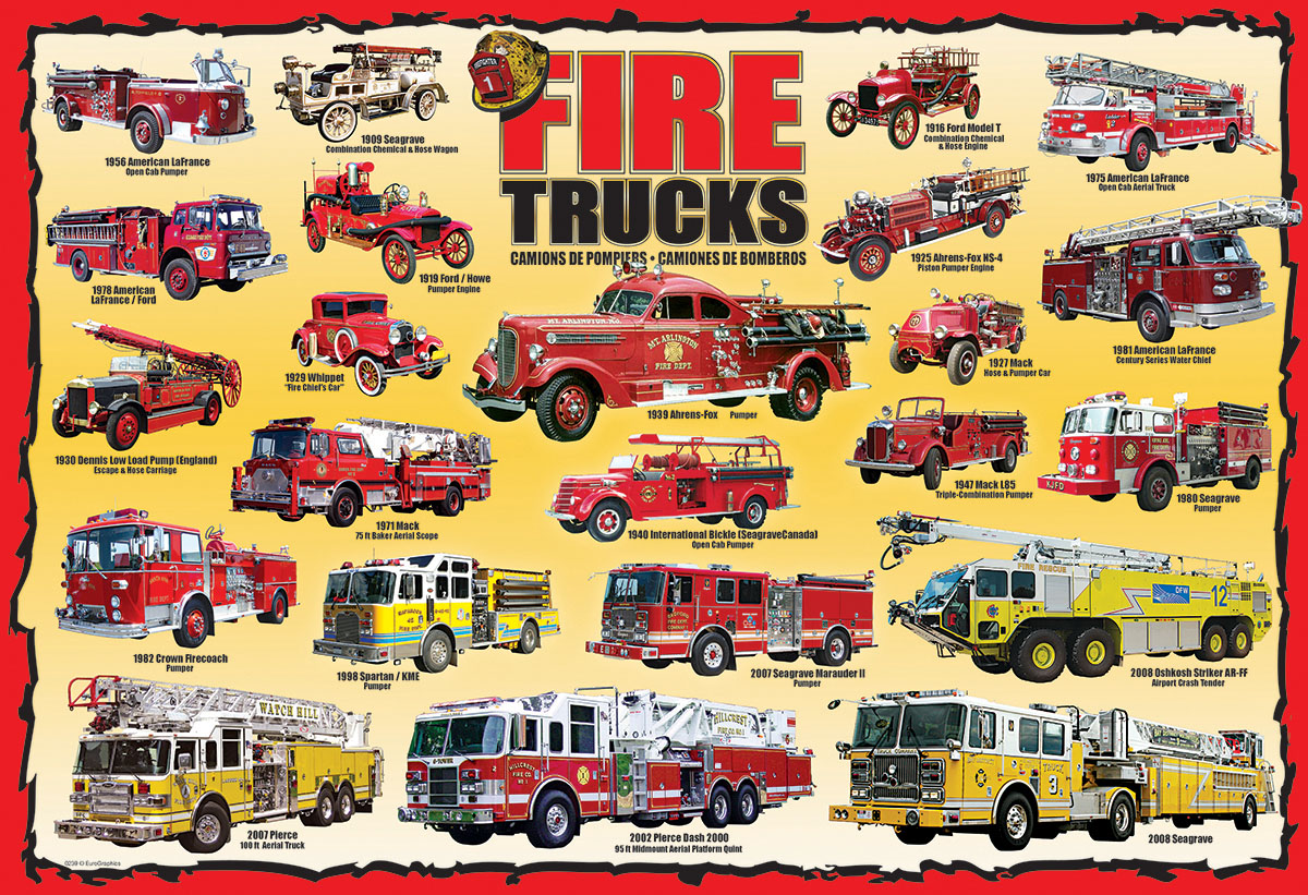 Fire Trucks - Scratch and Dent Vehicles Jigsaw Puzzle