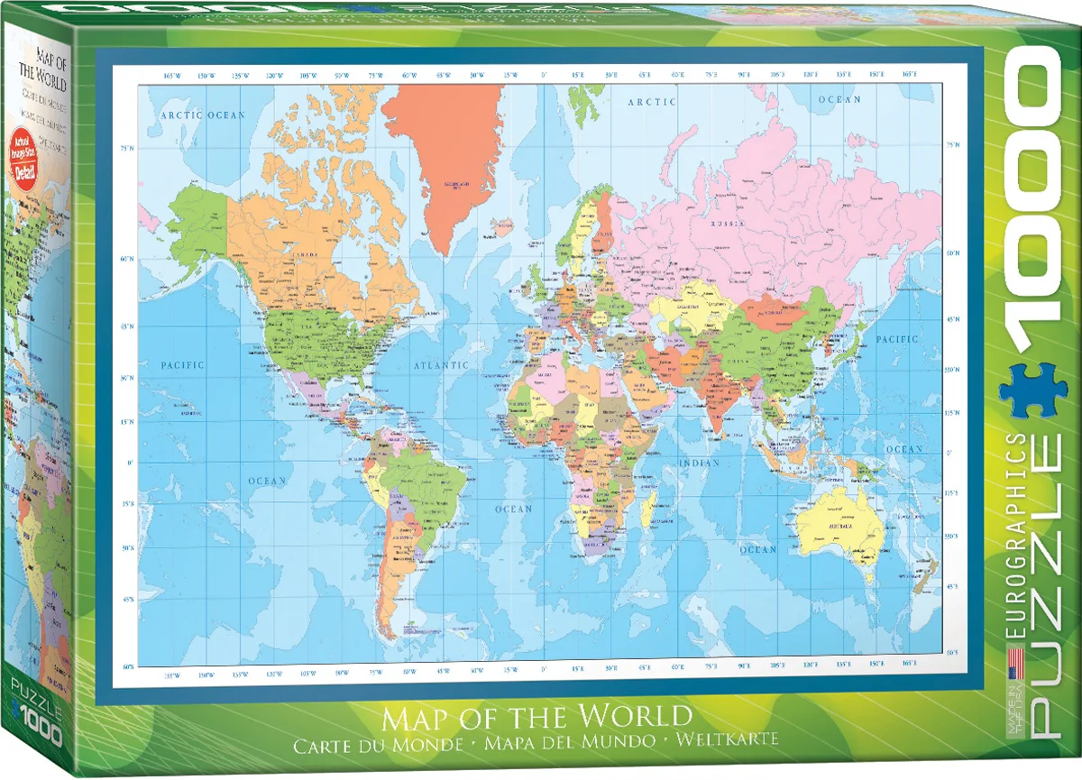 World Map - 1000 Piece Jigsaw Puzzle by Eurographics