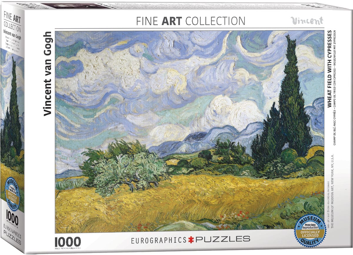Wheat Field with Cypresses Fine Art