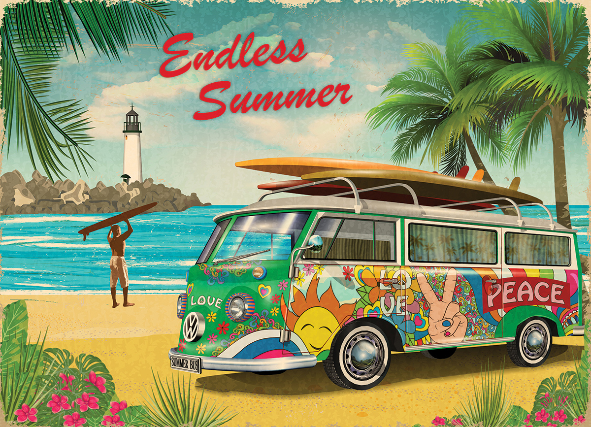 VW Endless Summer - Scratch and Dent Summer Jigsaw Puzzle